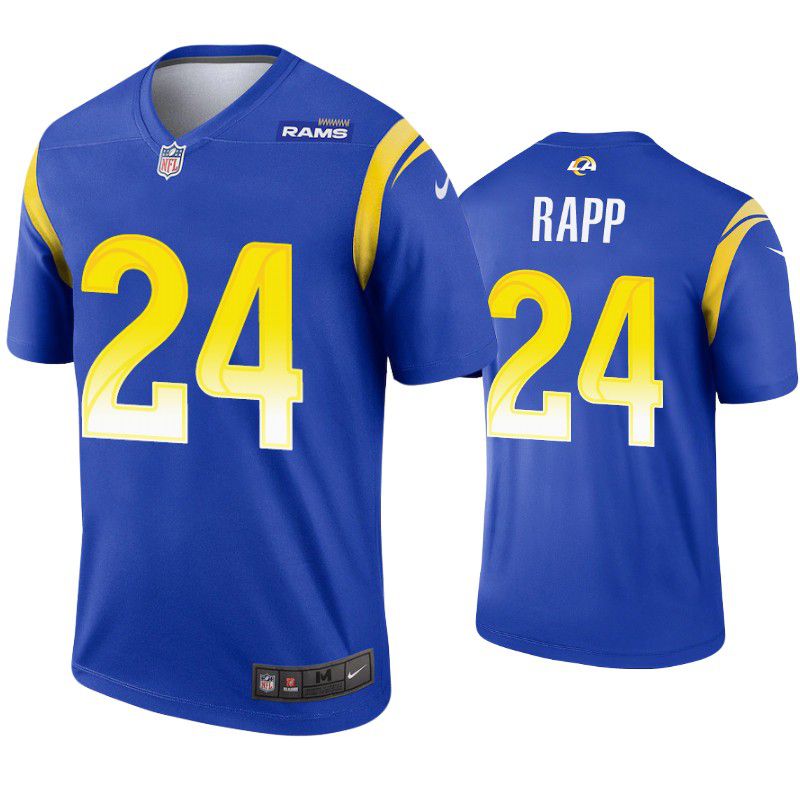 Men Los Angeles Rams #24 Taylor Rapp Nike Royal Legend NFL Jersey